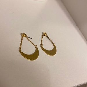 J. crew gold pendant earrings